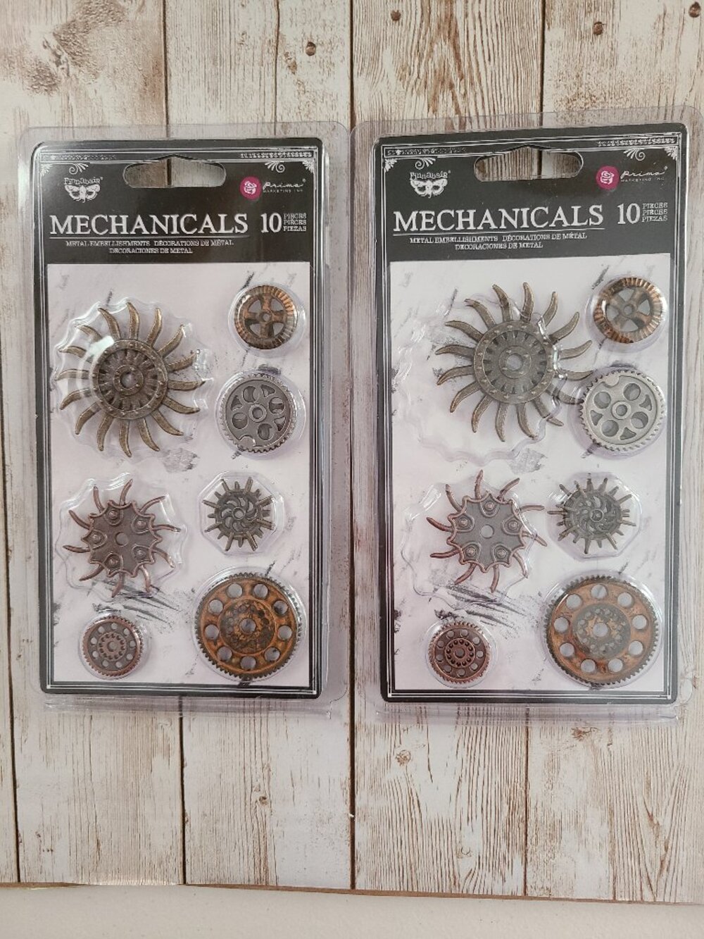 Prima Mechanicals Metal Embellishments Gears 2 packs NEW